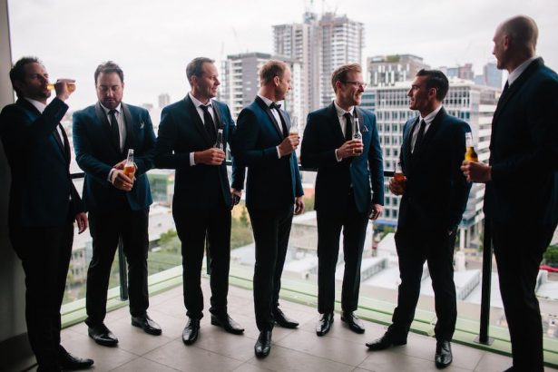 Groomsmen in Navy Blue Suits - Photography: Prue Franzman