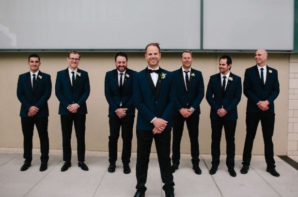 Groomsmen in Navy Blue Suits - Photography: Prue Franzman