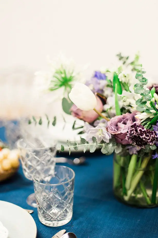 Icy pastel wedding centerpiece - Esther Funk Photography