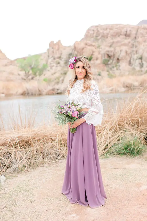Purple Bohemian bridesmaid dress - Jade Min Photography LLC