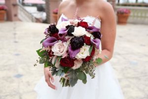 Purple and pink wedding bouquet - Tab McCausland Photography