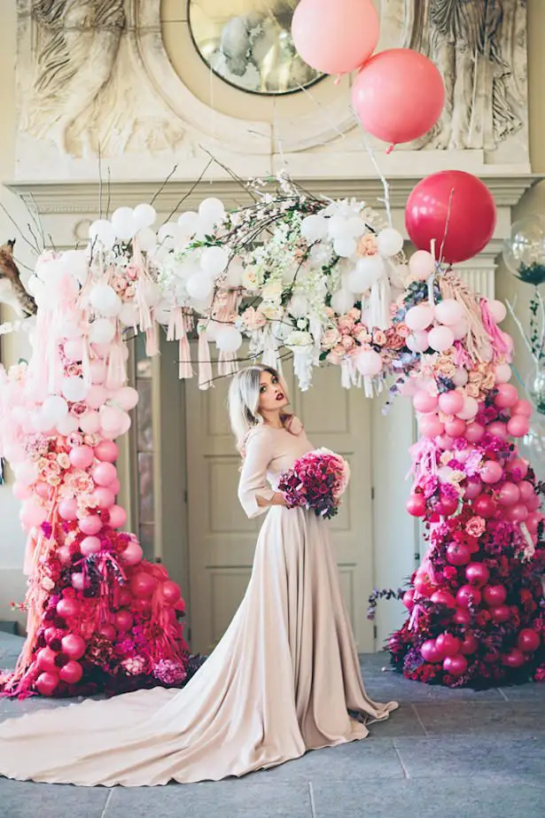 Wedding Balloon Arch - photo by Jessica Withey Photography