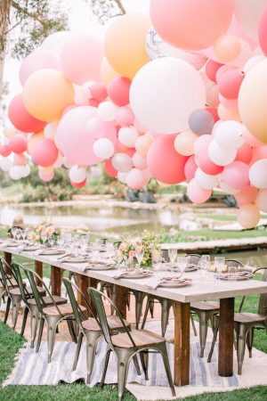 Wedding balloon installation - Allie Lindsey Photography