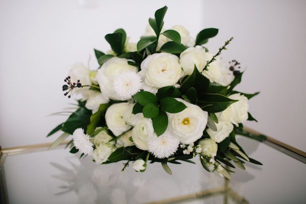 white and green wedding bouquet - Photography: Prue Franzman