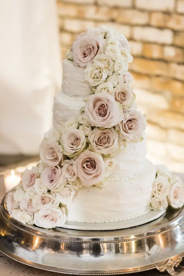 Floral white white wedding cake - Aislinn Kate Photography
