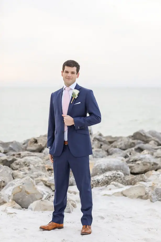 Blush Details and Gorgeous Florals Make for a Romantic Beach Wedding