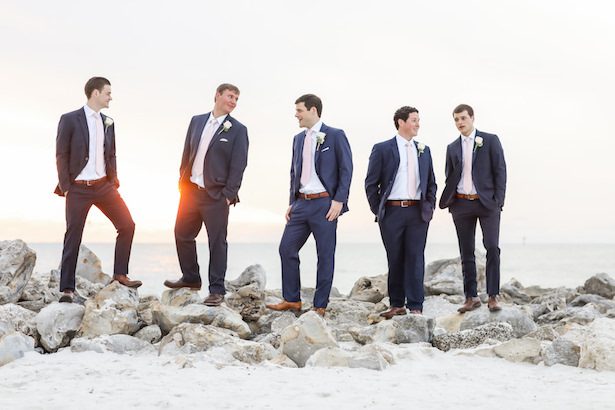 Groomsman attire in navy suits - Lifelong Photography Studio