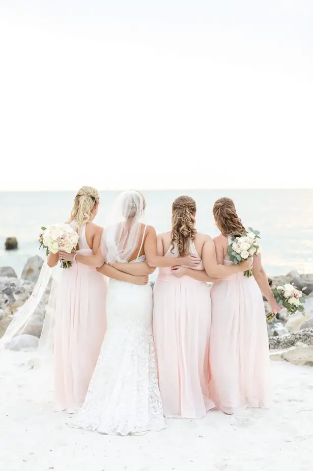 Long blush bridesmaid dresses - Lifelong Photography Studio