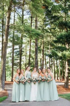 Mint long bridesmaid dresses - Rachel Figueroa Photography