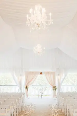 Tent wedding ceremony decor - Rachel Figueroa Photography