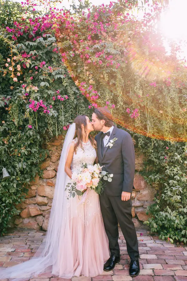Tulle Wedding Dress and Veil -007. Feathered Arrow Events - Palms and Pines Photography - Hello Honey Flower Co.