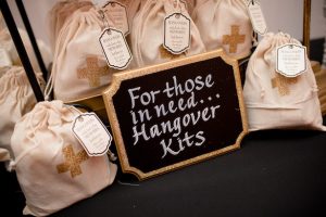 Wedding Favors - Hangover kits - Photo: Hollywood Pro Weddings