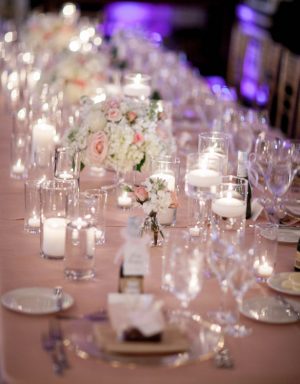 Blush Wedding Table Decor - Clane Gessel Photography