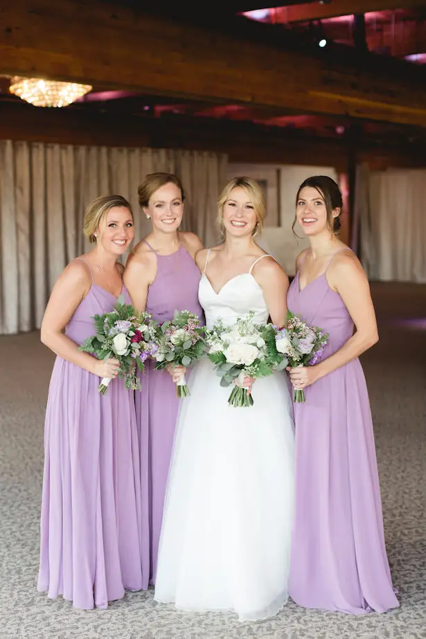 Lilac mismatched long bridesmaid dresses - Photography: Rochelle Louise