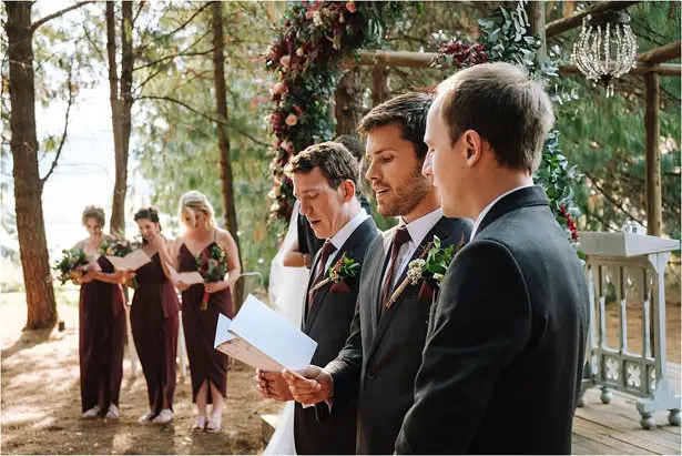 Outdoor rustic wedding ceremony Wedding party - The Shank Tank