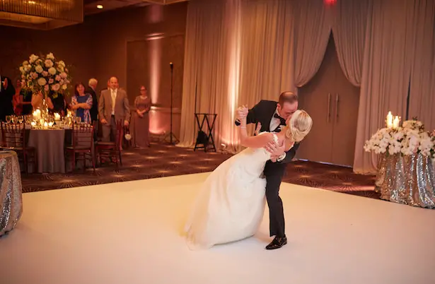 Romantic wedding photo - bride and groom first dance - Wasio Photography