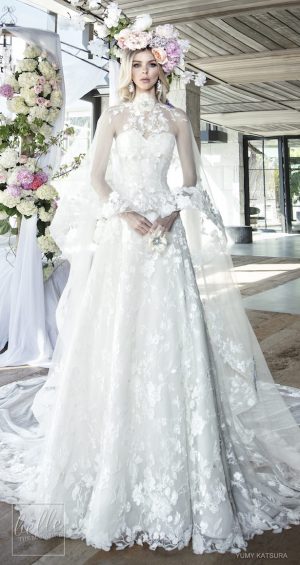 Yumi Katsura Spring 2019 Wedding Dresses Life Is A Garden Bridal Collection - HOPE WITH CAPE