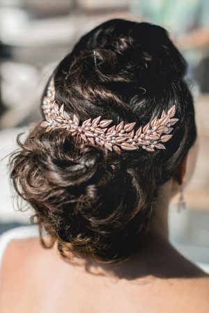 gold Wedding Hair Clip - Nora Photography