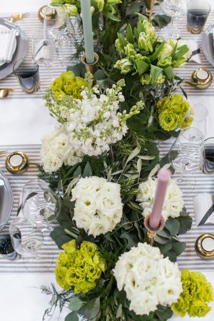 greenery wedding table details - Nora Photography