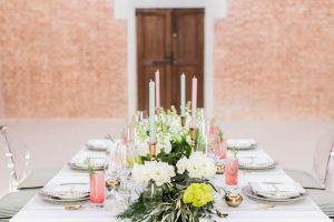modern luxury wedding tablescape - Nora Photography