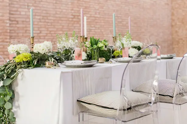 modern luxury wedding tablescape - Nora Photography