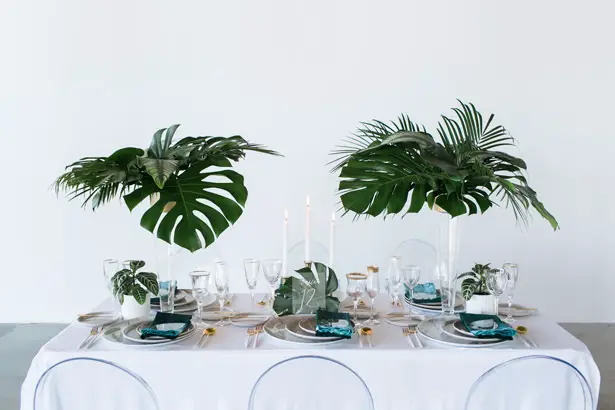 Modern Contemporary Wedding Tablescape - J Wiley Photography