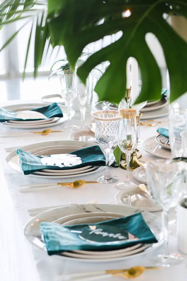 Modern Wedding Tablescape Details - J Wiley Photography