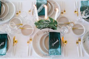 Teal Tropical Modern Tablscape Details - J Wiley Photography