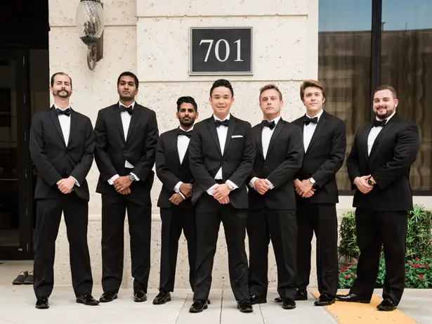 Groomsman in black tuxedos - Flashy Mama Photography