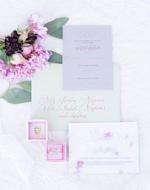 Blush wedding Invitations- Janita Mestre Photography