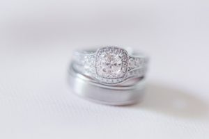 Cushion Halo Wedding Ring - Alisha Marie Photography