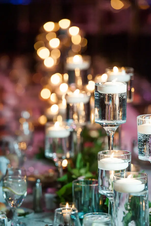 Elegant Wedding Table Candles - Jean Smith Photography