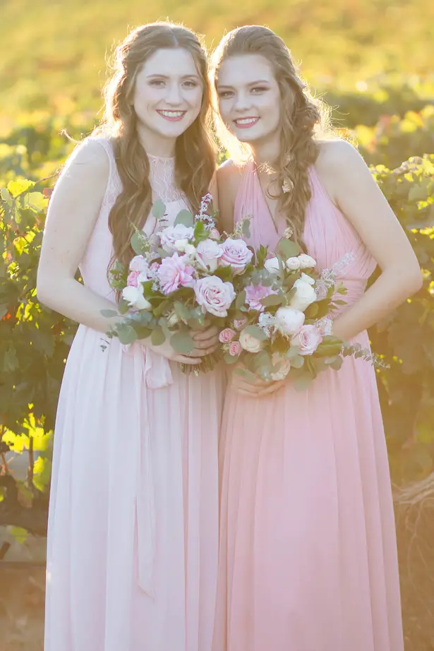 Long blush bridesmaid dresses - Janita Mestre Photography