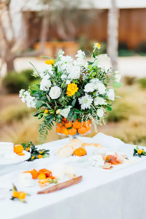 Modern Citrus Wedding Flowers - Holley Elizabeth Photography