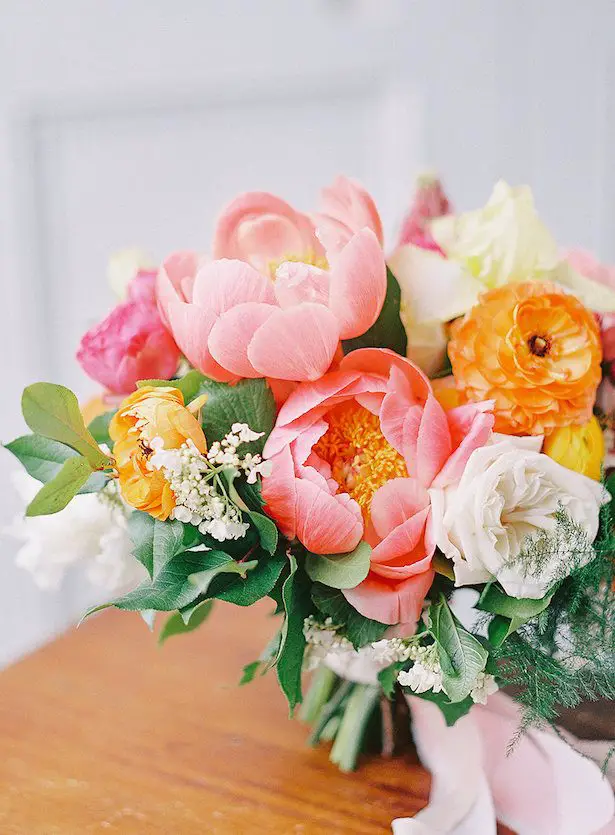 Peony wedding bouquet - Whitney Heard Photography