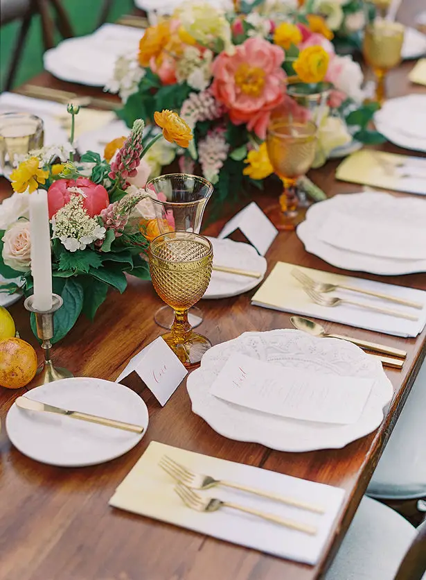 Spring Wedding Tablescape Details - Whitney Heard Photography