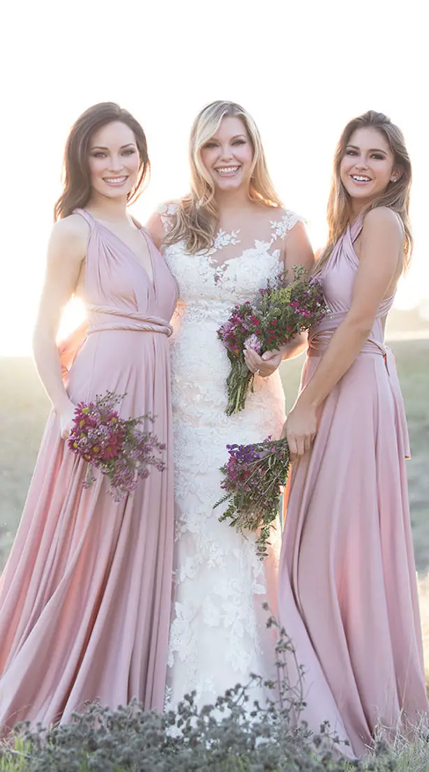 mismatched blush bridesmaid dresses