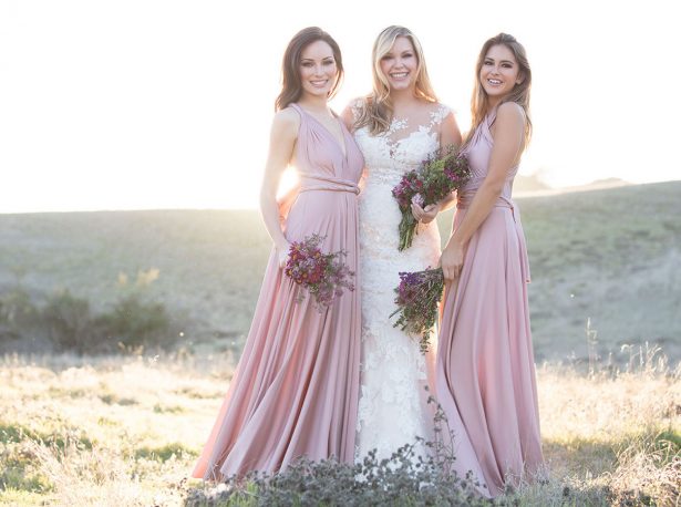 bride and 2 bridesmaids