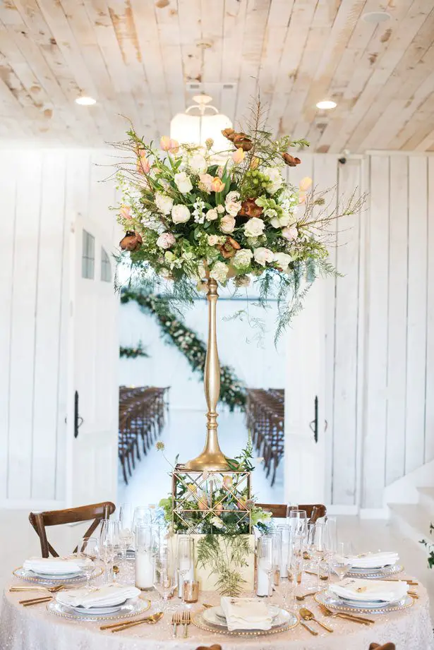 Tall Wedding Centerpiece - Tina Joiner Photography