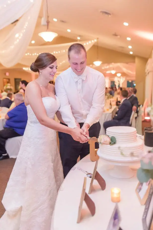 Wedding Cake Cutting - Alisha Marie Photography