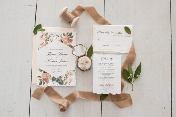 vintage wedding invitation - Tina Joiner Photography