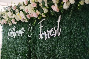 Acrylic Wedding Sign on Box Wood - Anna Smith Photo