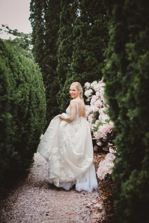 Lace ball gown wedding dress- Dani Leigh Photography