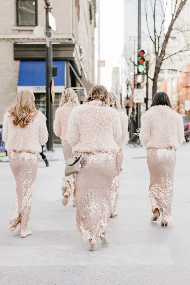 Chic Intimate Winter  Wedding  in Downtown Chicago  Belle 