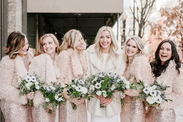 winter wedding coats for bridesmaids