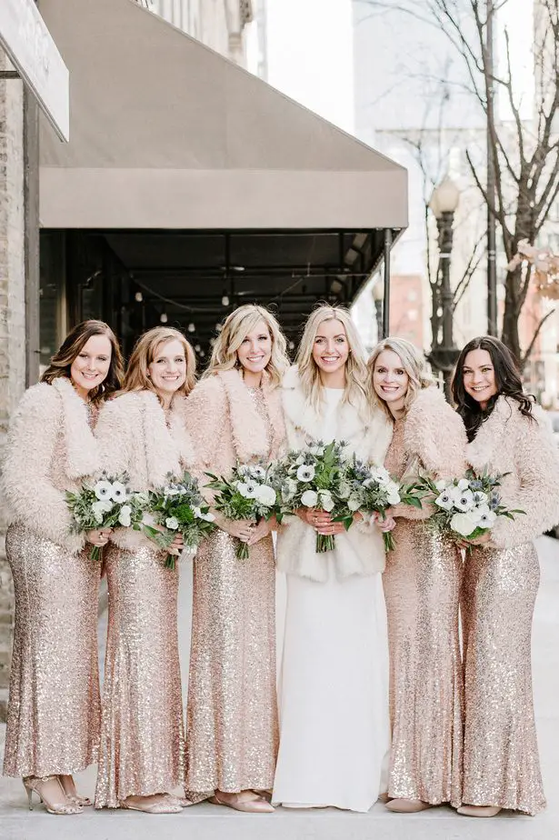 winter wedding coats for bridesmaids