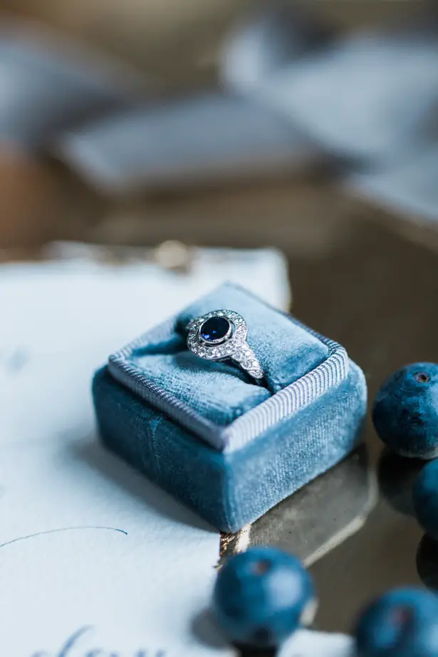 Vintage blue engagement ring - Amanda Karen Photography