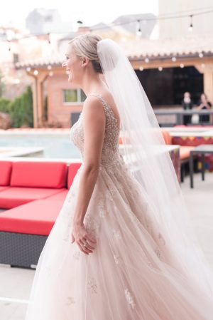 Blush ball gown wedding dress - Photography by Marirosa