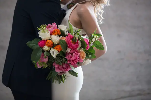 Colorful peony wedding bouquet - OANA FOTO