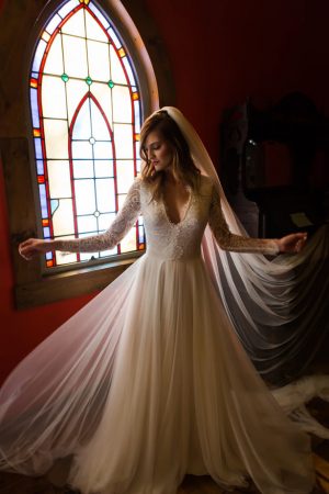 Long Sleeve Wedding Dress - Marina Claire and Company